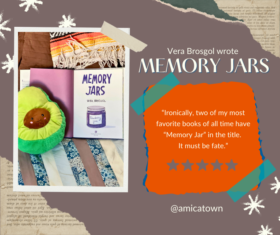 The back cover of the book Memory Jars.