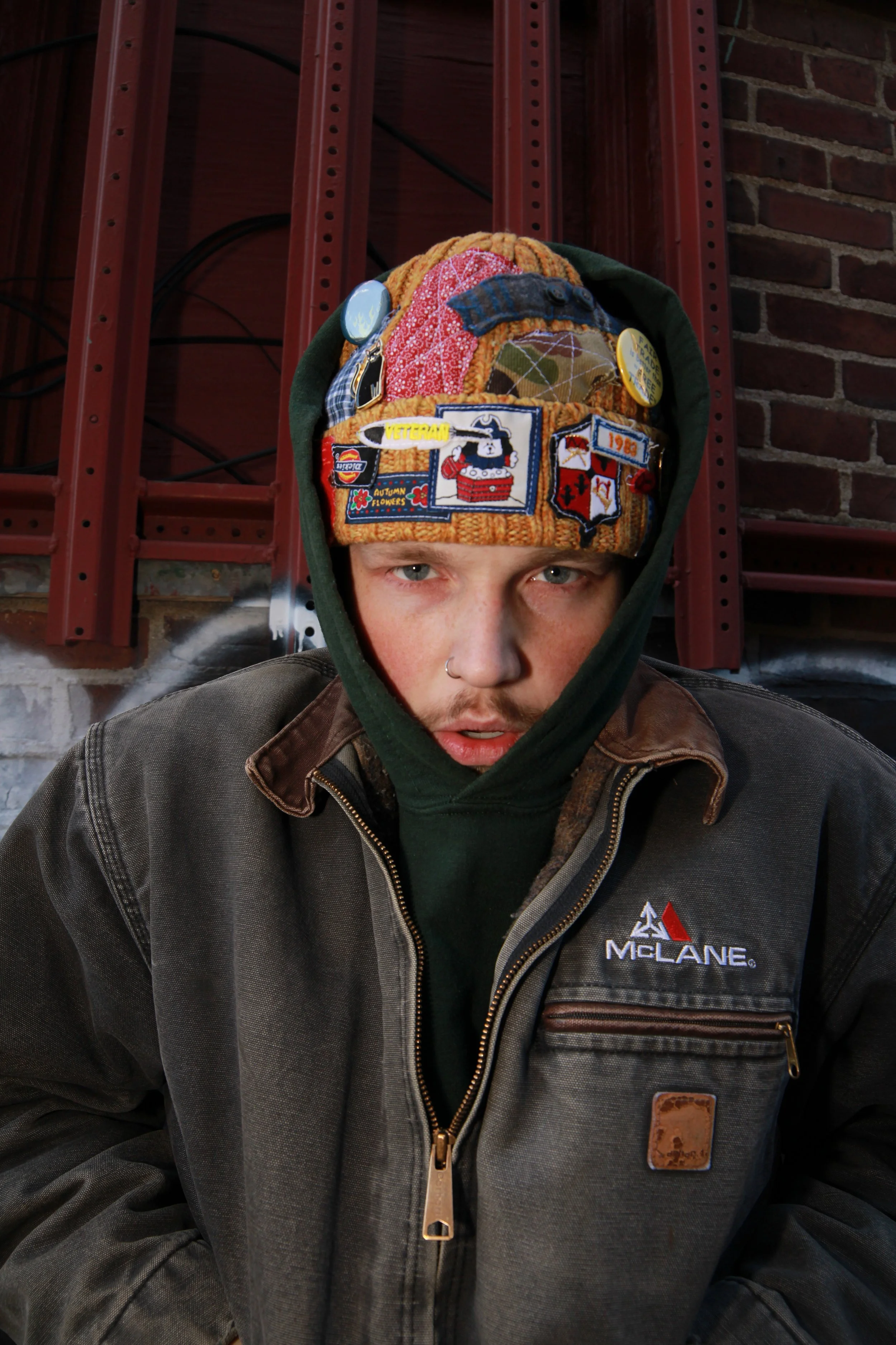ShittyDenim patchwork beanie