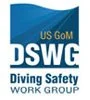 US G&M Diving Safety Work Group logo with blue background and white text