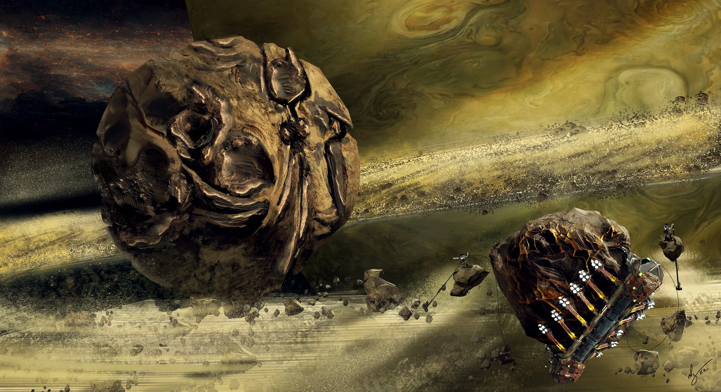 La Chasse-Gallérie en Science Fiction: Le pacte avec la Proto-Lune Diaolo