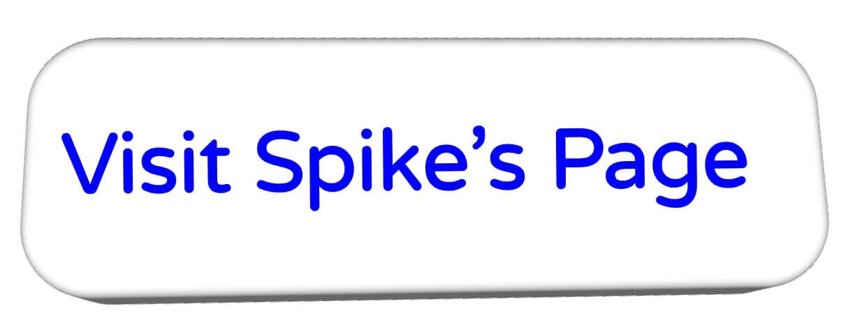Button with text 'Visit Spike's Page' in blue on a white rounded background.