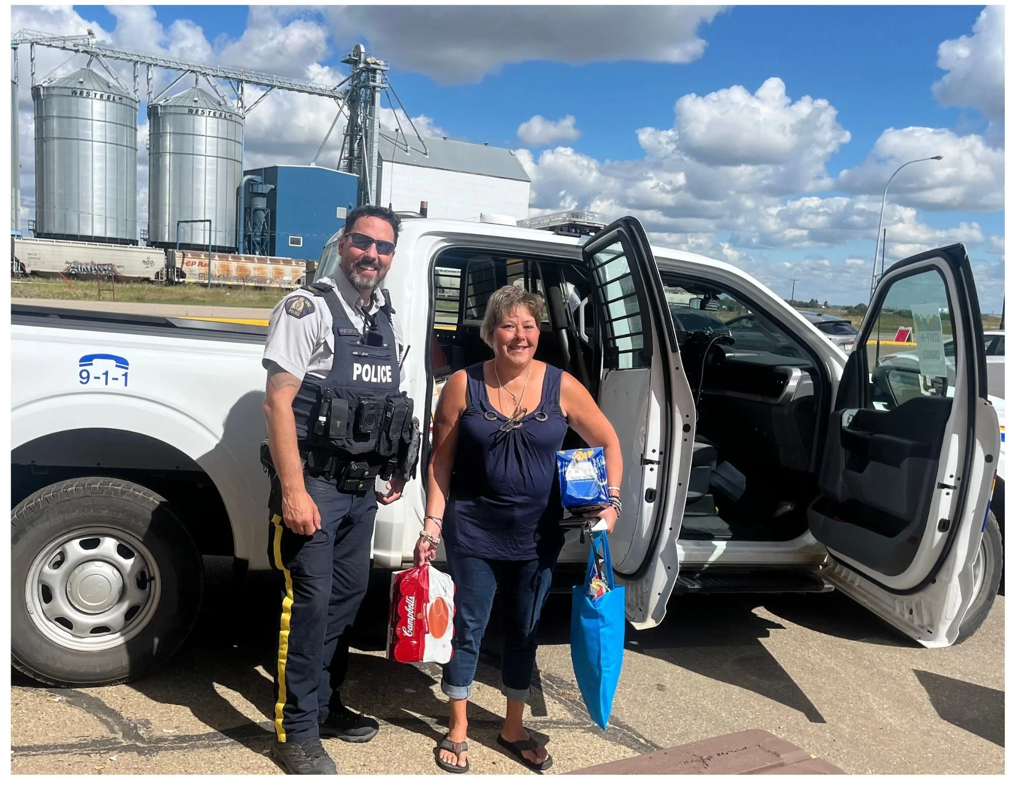 Stuff A Cruiser for the Food Bank with the Killam RCMP