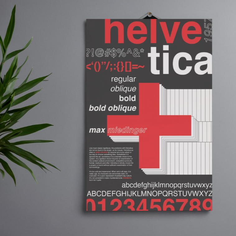 Helvetica Specimen Poster
