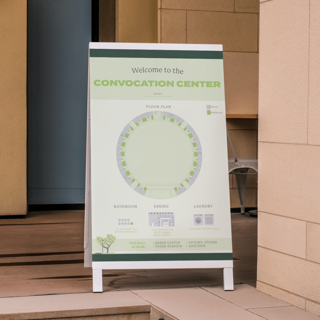 Convocation Center Welcome Board