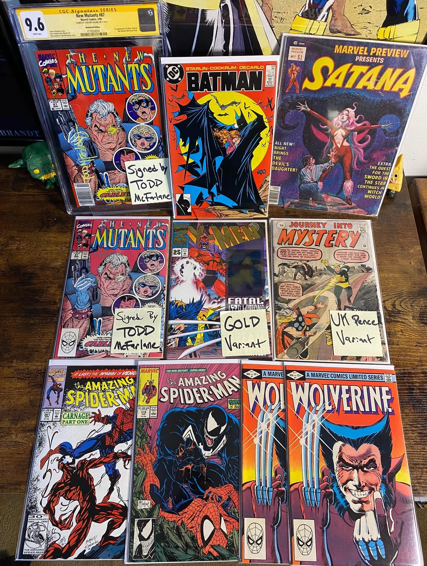 🚨‼️ IG LIVE SALE TONIGHT‼️🚨

Celebrating TWO YEARS OF THURSDAY LIVE SALES! 🎉🥳👏🍾🎊🙌🍻

Here&rsquo;s the full preview of what I&rsquo;m bringing for tonight&rsquo;s LIVE show on Instagram at 7:30pm/c! 🧀🧀🧀

New Mutants 87 SIGNED by McFarlane x