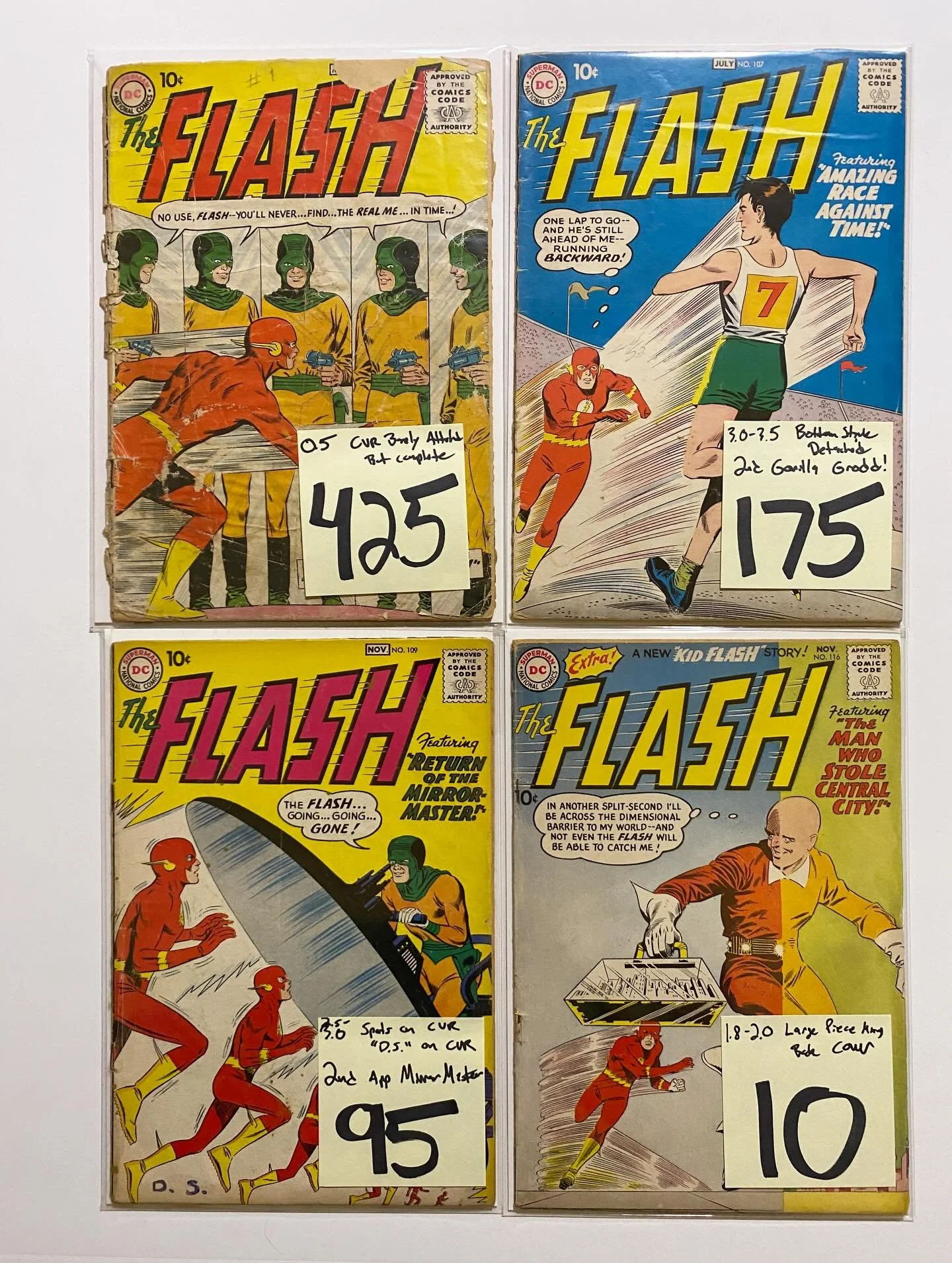 🚨Live Sale Survivors! Flash Edition!🚨

Here are the Flash survivors from last night&rsquo;s show! Lots of great silver age flash issues! 

Claim away, send offers, or DM with any questions you may have about any issue! 

Shipping
1-2 $7
3-9 or over