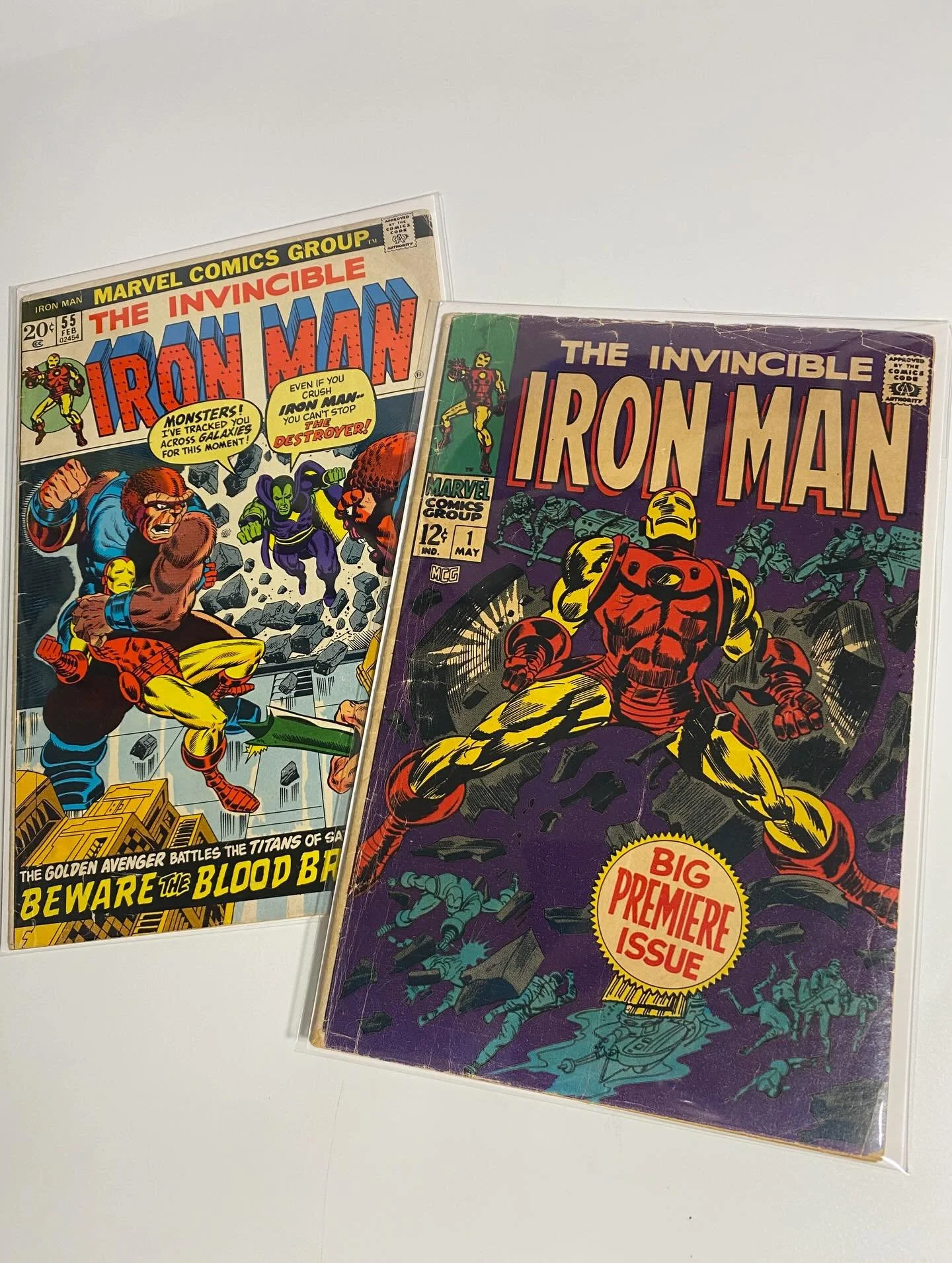 Seller reached out and said he only had two comics to sell&hellip; and once I saw the photo I said ABSOLUTELY I&rsquo;m interested. Two of the best Iron Man books you can have in the Iron Man title! 🤖🔑🧀

IRON MAN #1 (1968) &mdash; 1st ongoing solo