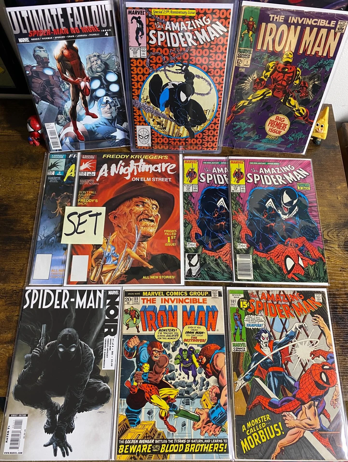 🚨‼️ IG LIVE SALE TONIGHT‼️🚨

Here&rsquo;s the full preview of what I&rsquo;m bringing for tonight&rsquo;s LIVE show on Instagram at 7:30pm/c! 🕷️🔑🤖

Amazing Spider-Man #300! Ultimate Fallout #41st Miles Morales! Iron Man #1! Iron man #55 1st Than