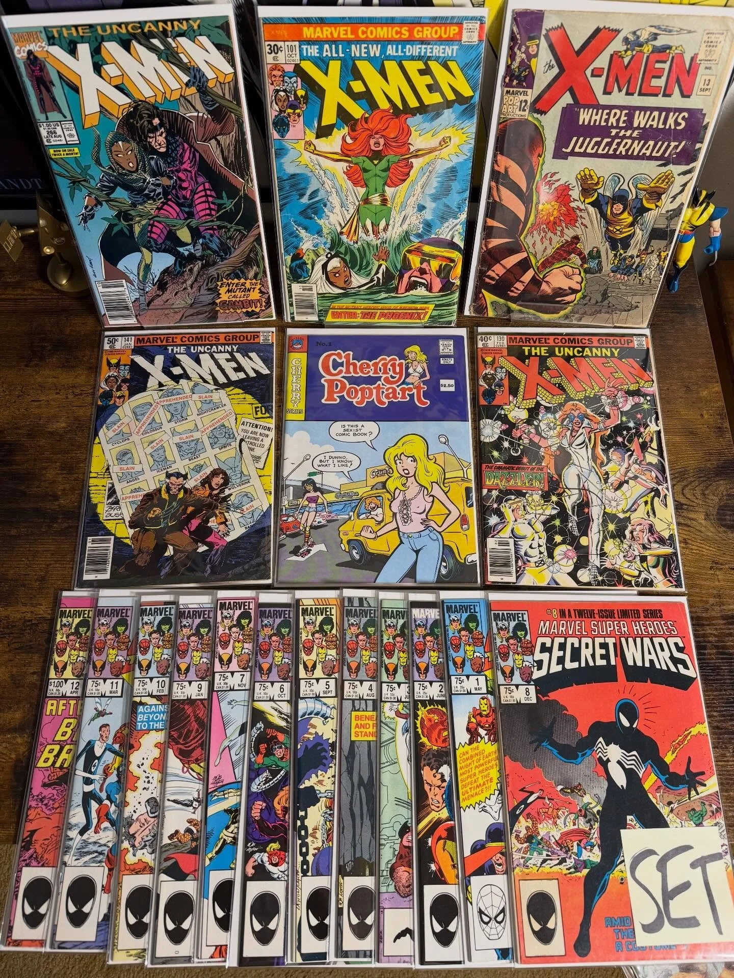 🚨‼️ IG LIVE SALE TONIGHT‼️🚨

Here&rsquo;s the full preview of what I&rsquo;m bringing for tonight&rsquo;s LIVE show on Instagram at 7:30pm/c! 🧀🧀🧀

Secret Wars 1-12 set! 1st Phoenix! 1st Gambit Newsstand! 2nd Juggernaut! Cherry Poptarts! Just so 
