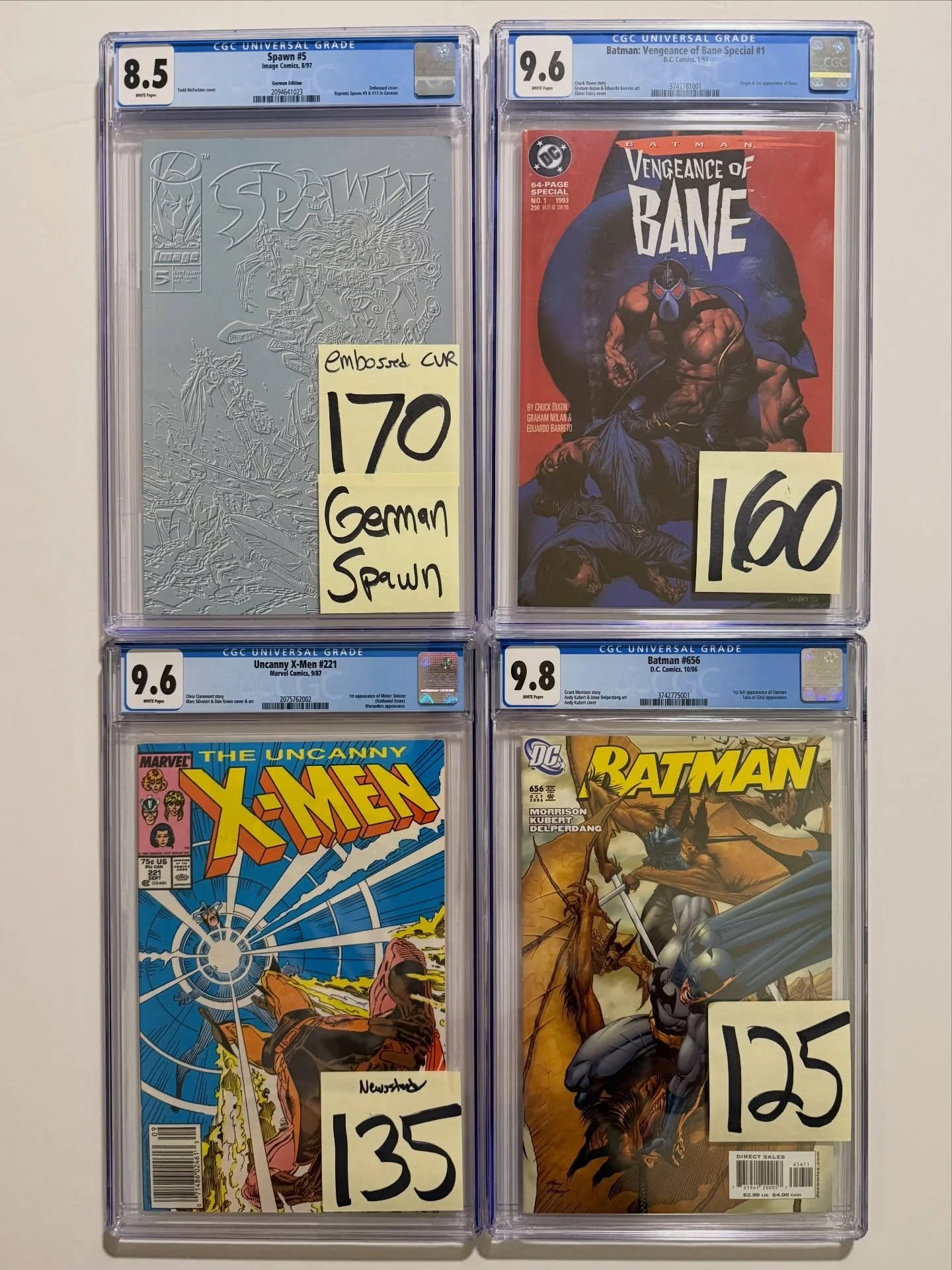 🚨 Live Sale Survivors!🚨

Here are the survivors from last night&rsquo;s live show! 

Claim away or risk it and send offers! DM with any questions you may have about any issue! 

Shipping
1-2 $7
3-9 or oversized $10
10+/Slabs $14
International Shipp