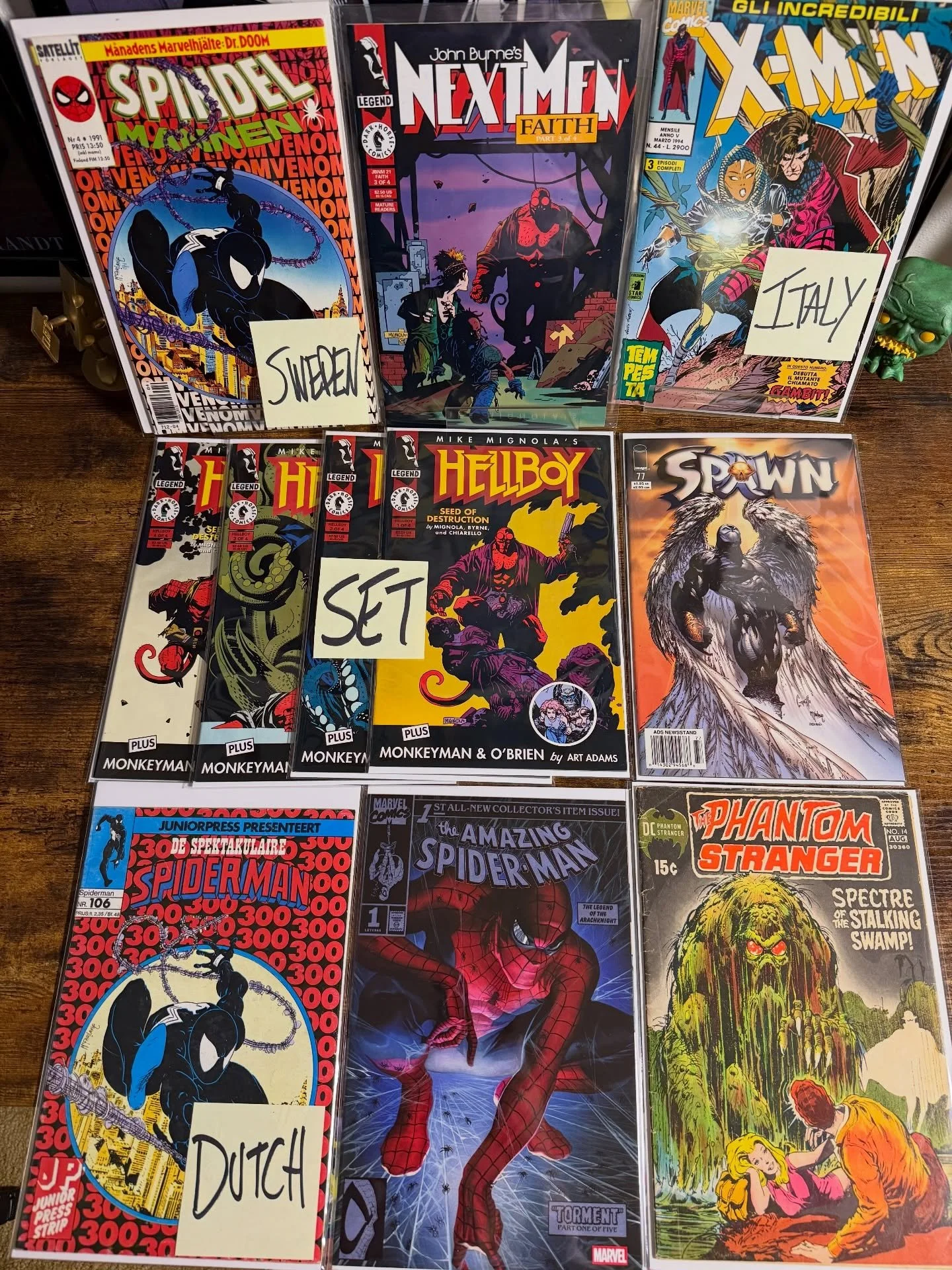 🚨‼️ IG LIVE SALE TONIGHT‼️🚨

Here&rsquo;s the full preview of what I&rsquo;m bringing for tonight&rsquo;s LIVE show on Instagram at 7:30pm/c! 🧀🧀🧀

1st appearance of Hellboy! Swedish Amazing Spider-Man #300! 1st appearance of Gambit in Italy! 1st