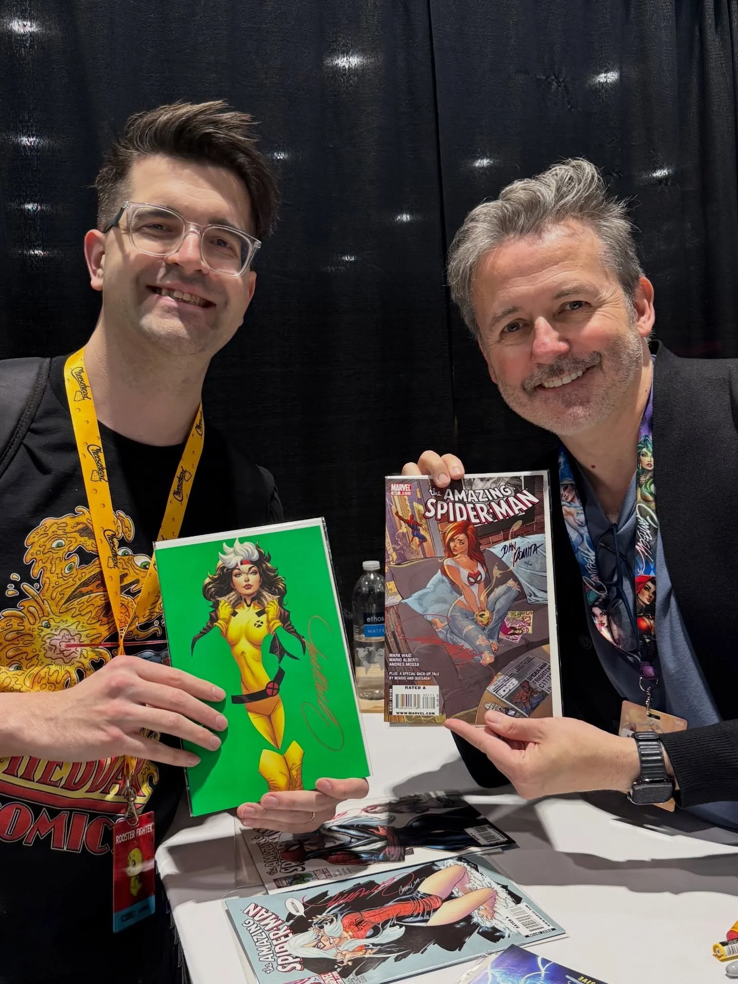C2e2 was a blast!! What a day lived! Creators! Friends! Family! Green Lantern Pick Ups! So much!! 😭🧀💚

First meeting J Scott Campbell was wonderful he was so great! I had my five comics for him but the highlight was the ASM 601 signed by John Romi