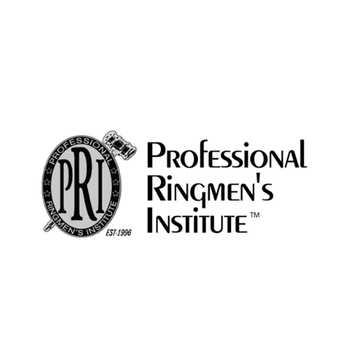 Logo for the Professional Ringmen's Institute featuring the acronym PRI, a crown, and the institute's name.