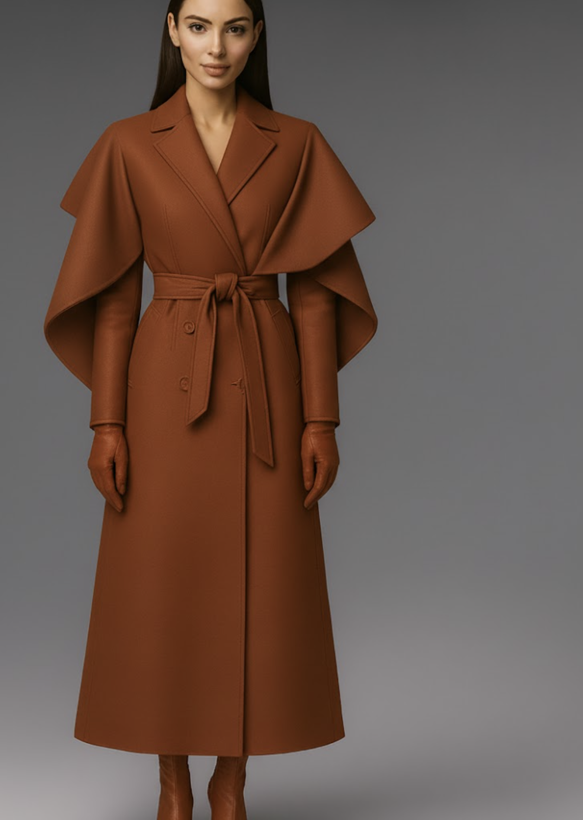 HANNAH Wool Trench Coat