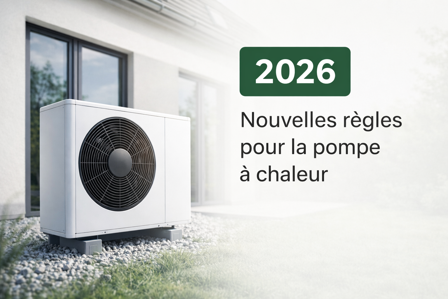 Pompe à chaleur : ce que changent les règles 2026 pour vos projets