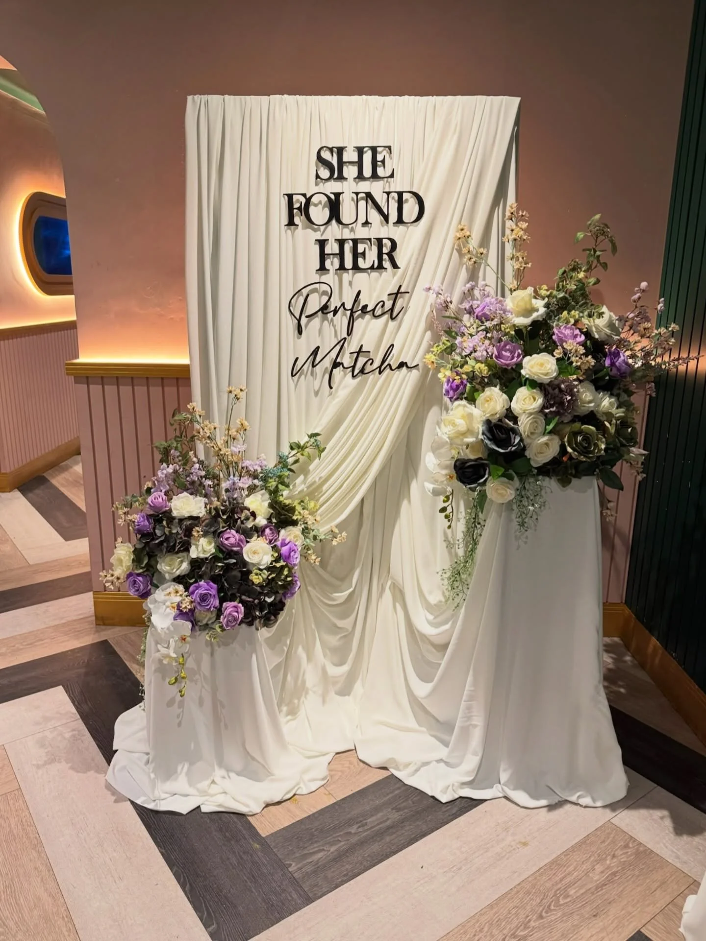 PERFECT MATCHA 🍵🤍

Signage - @aptrimmings 

#bridal #bridalshower #bridalshowerdecor #drapes #floraldecoration