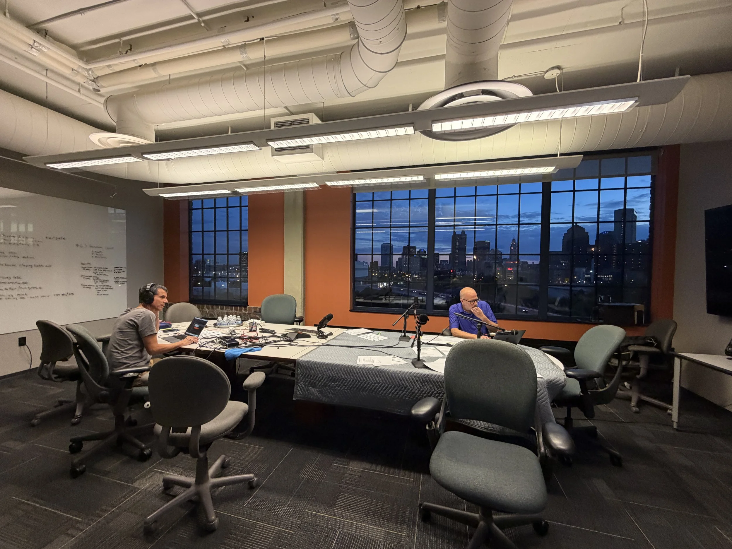 Behind the scenes with Wal and our producer, Tom