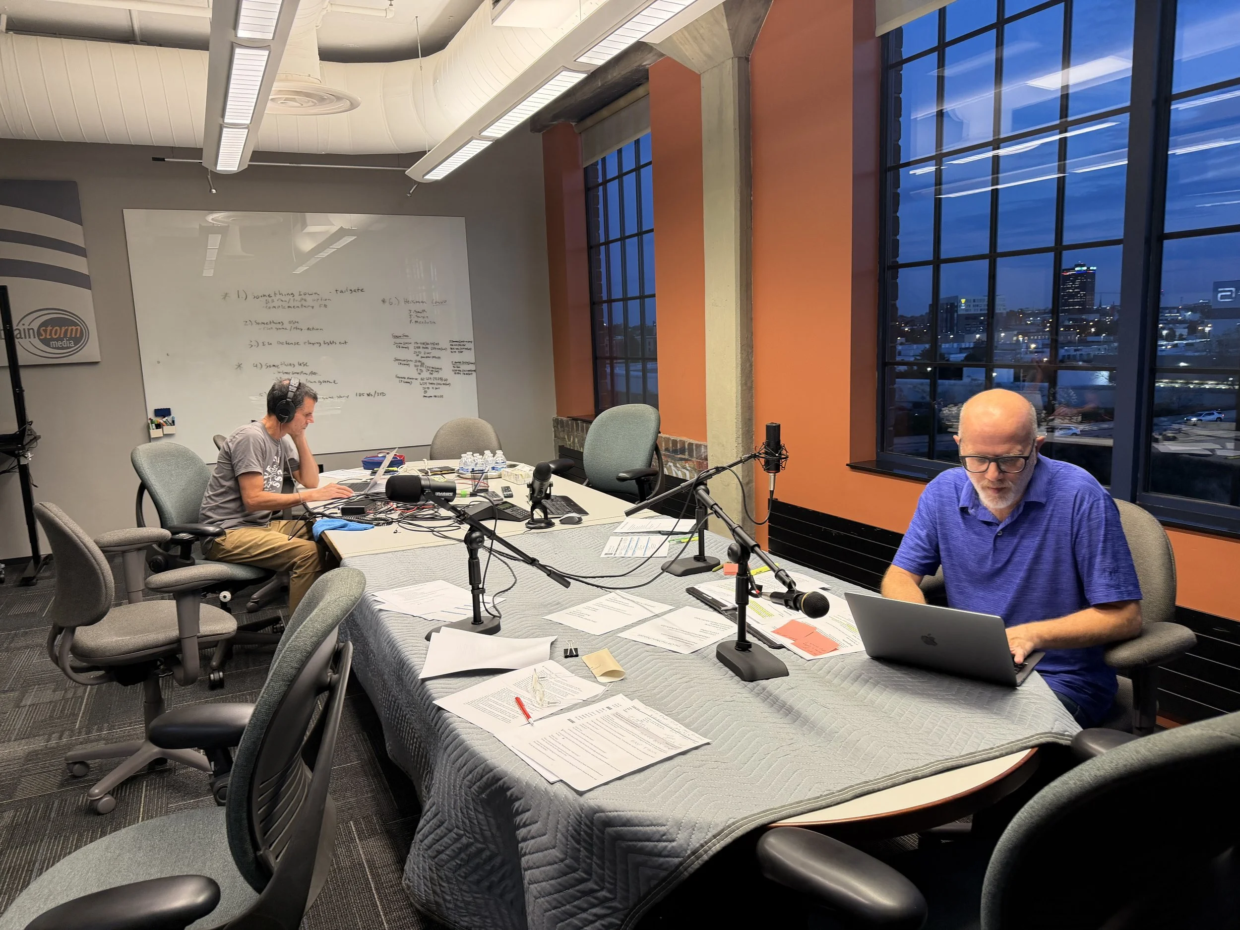 Behind the scenes with Wal and our producer, Tom