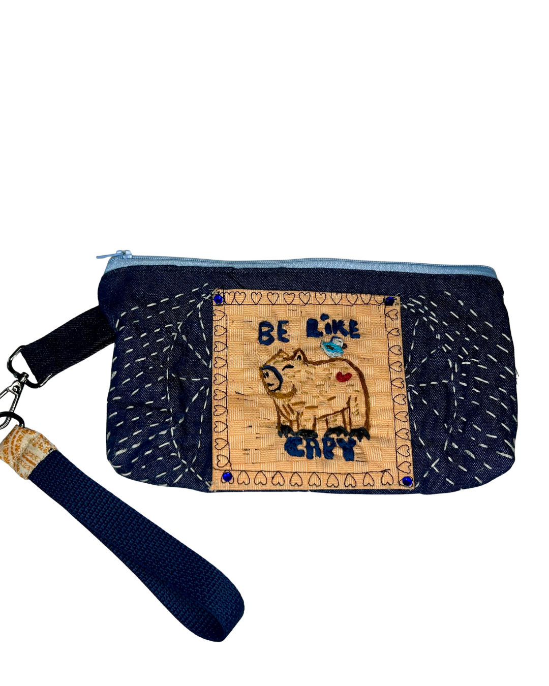 Capy Wristlet- Be Like Capy  8.5 x 5 "