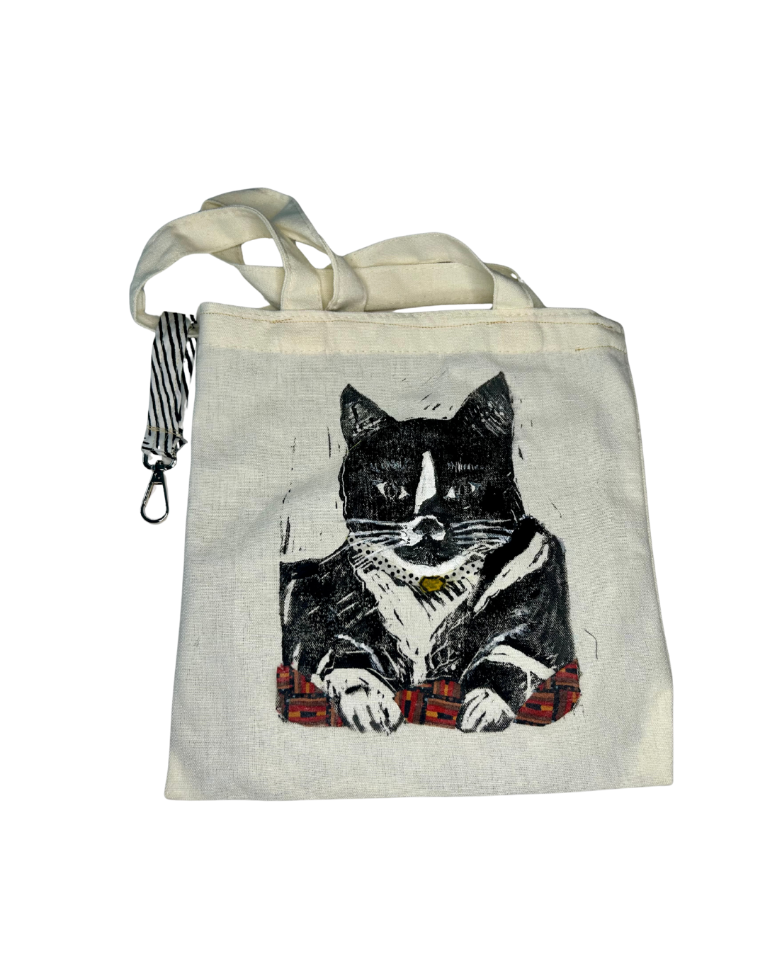 Jackson Tuxedo Cat- Artsybag Small Extra-  10X10"