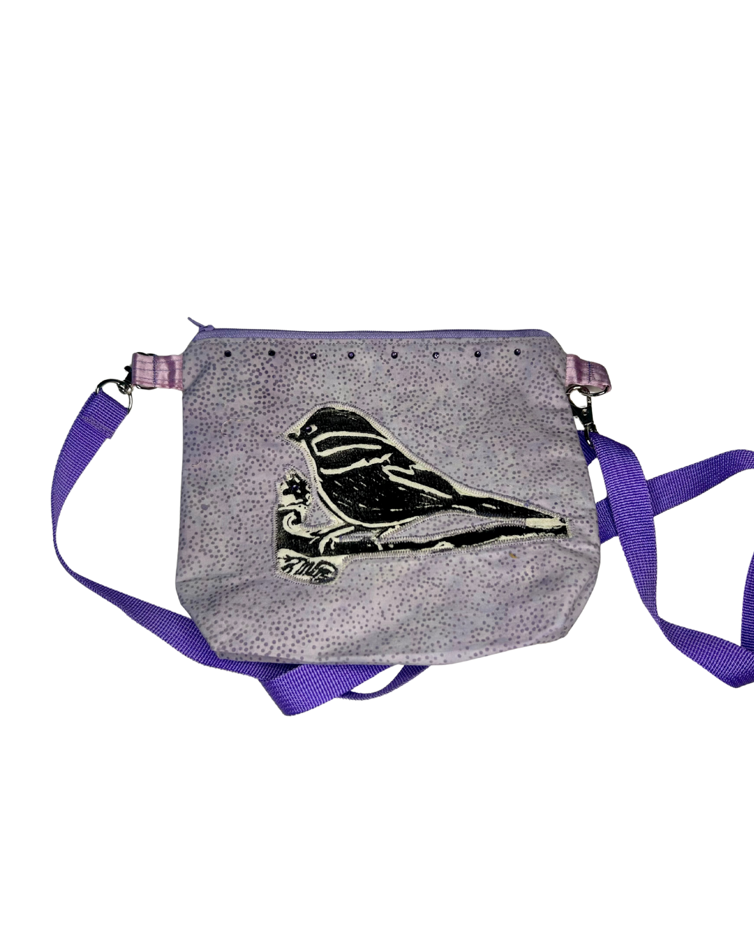 Lavender Chick- Lightweight Cross-body Bag.   7.5 x 8.5 "