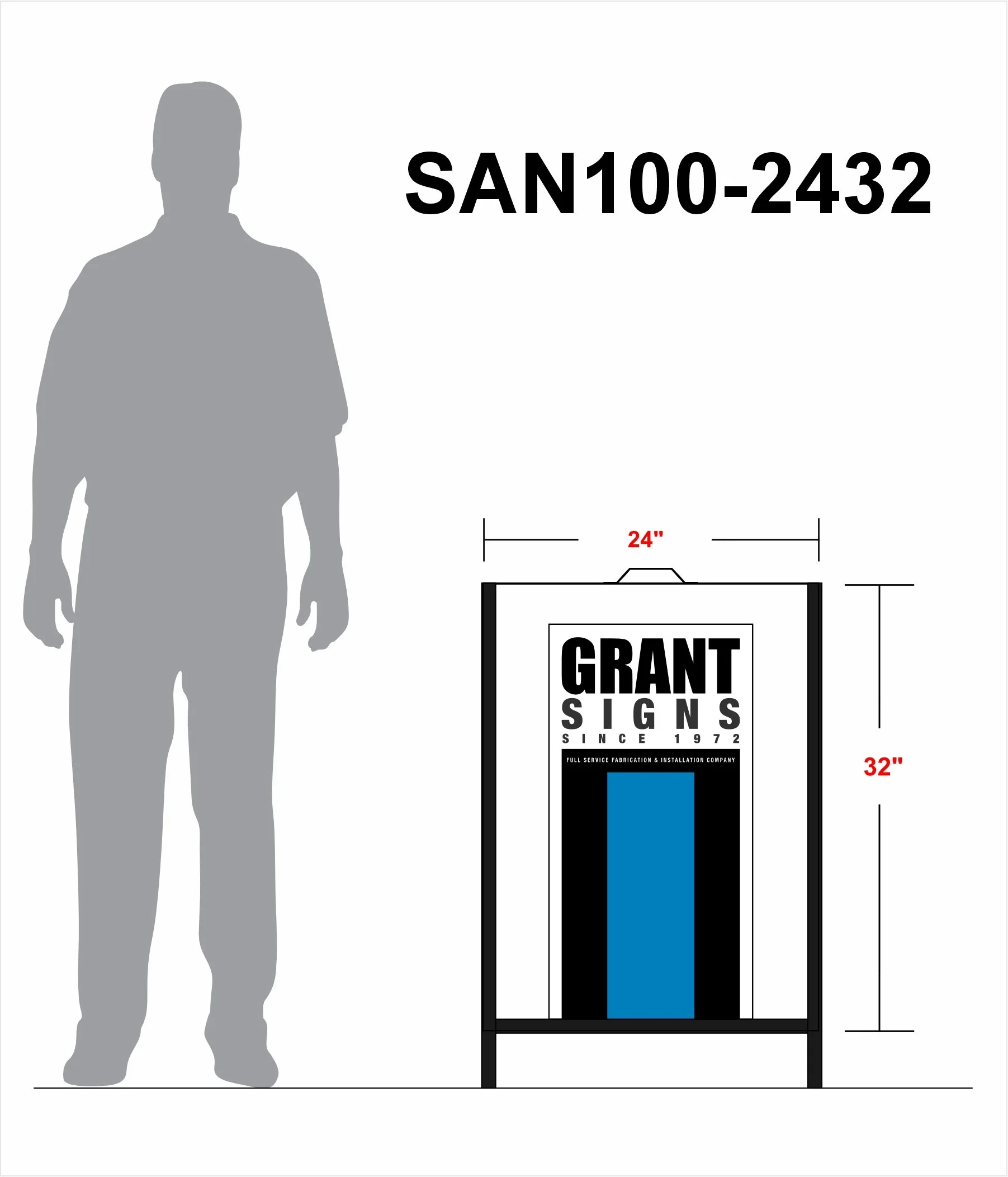 The smaller standard sandwich board