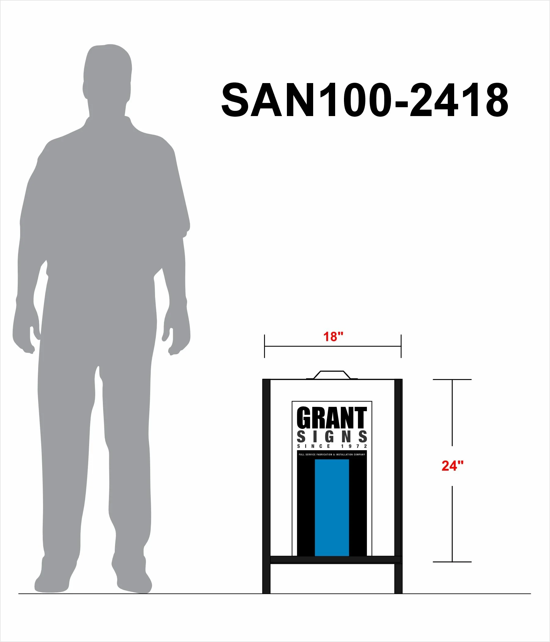 The smallest vertical sandwich board