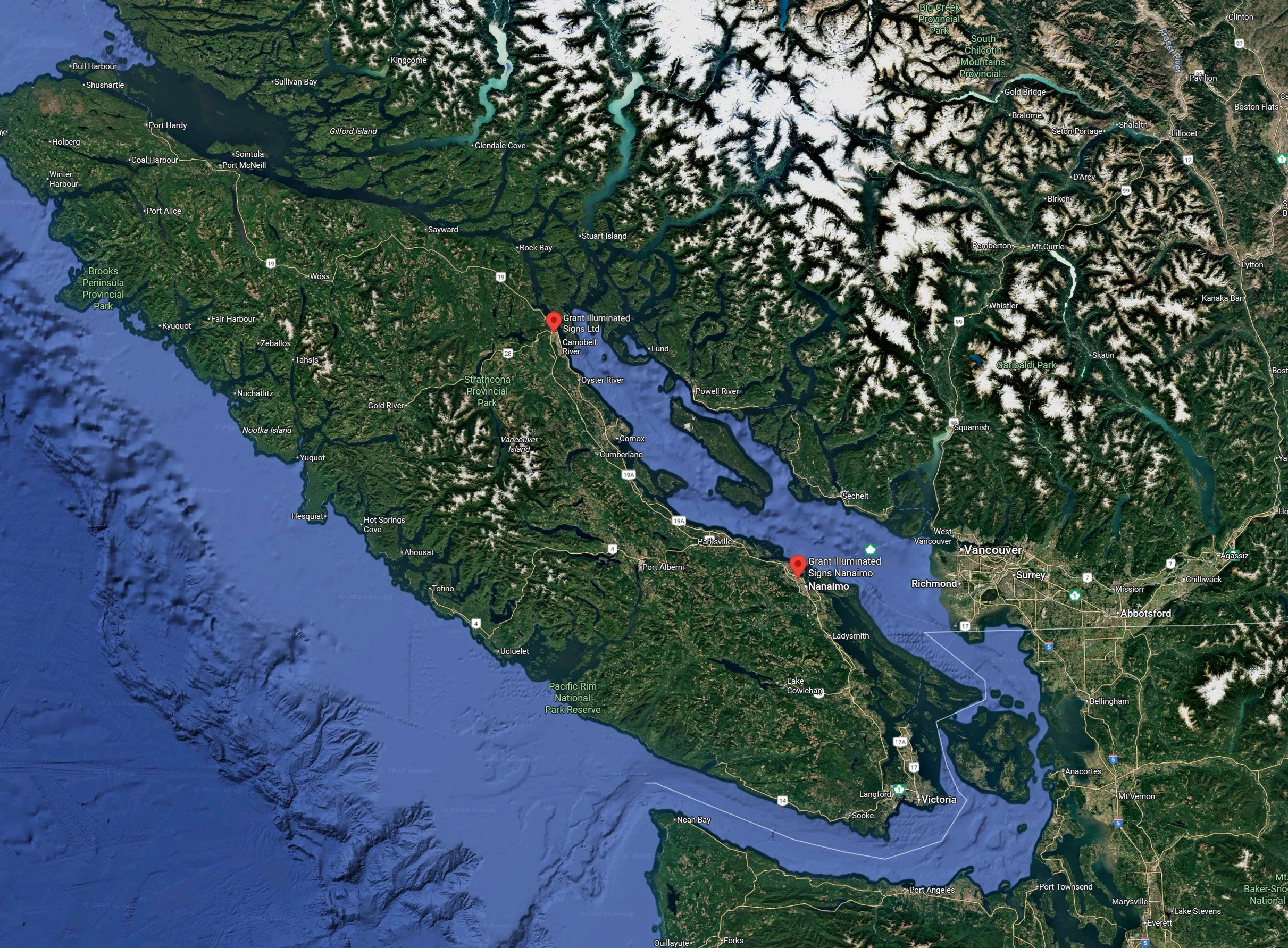 Grant Illuminated Signs Offices in Canada