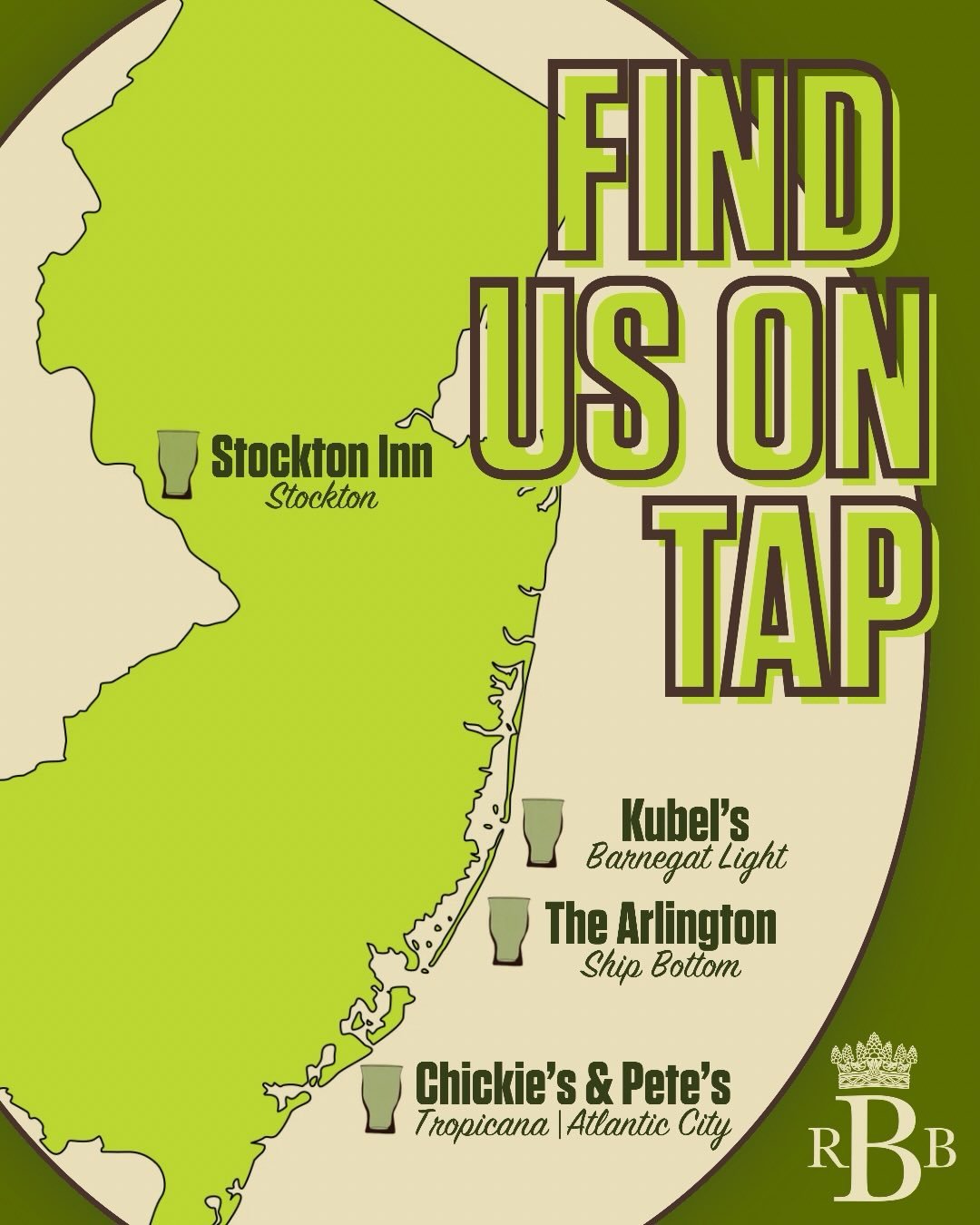 Adding to the collection! Another bridge crossed by making our AC debut inside of the Tropicana at @chickiesandpetes 🥳 

Shout out to all of our early supporters: the bar flys who give our Kolsch a try, the bar managers who put us on tap, and, of co
