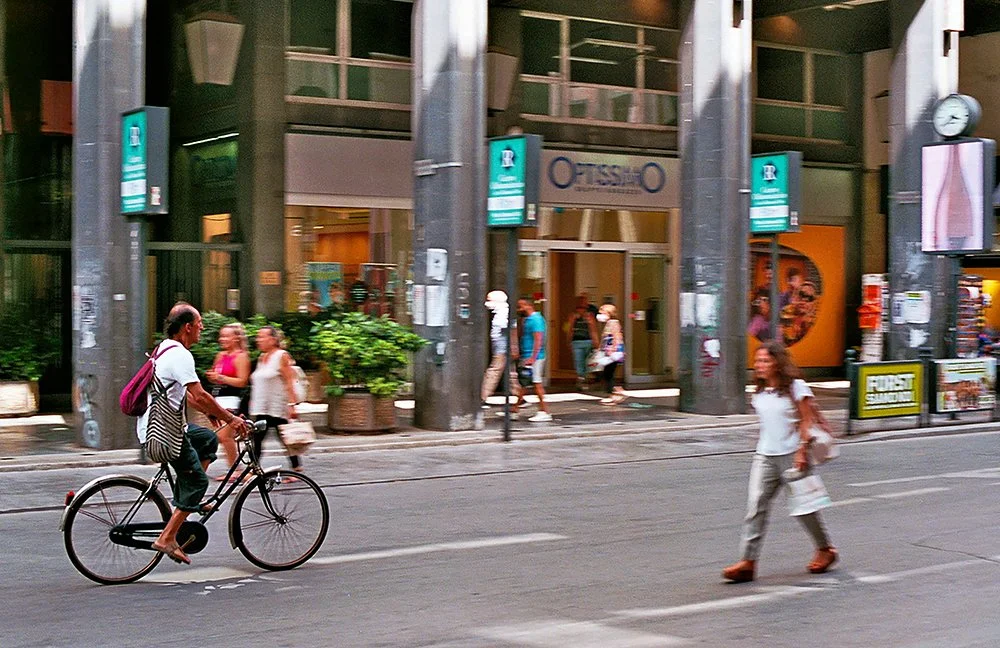 Bicyclist, Palermo | Nikon F3T, 35mm-film