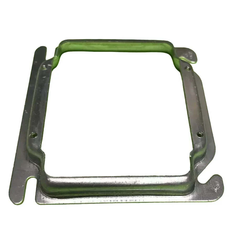 BOWERS 404C OR EQUAL 4 INCH SQUARE 2 GANG 5/8 RISE PLASTER RING LOT OF 4