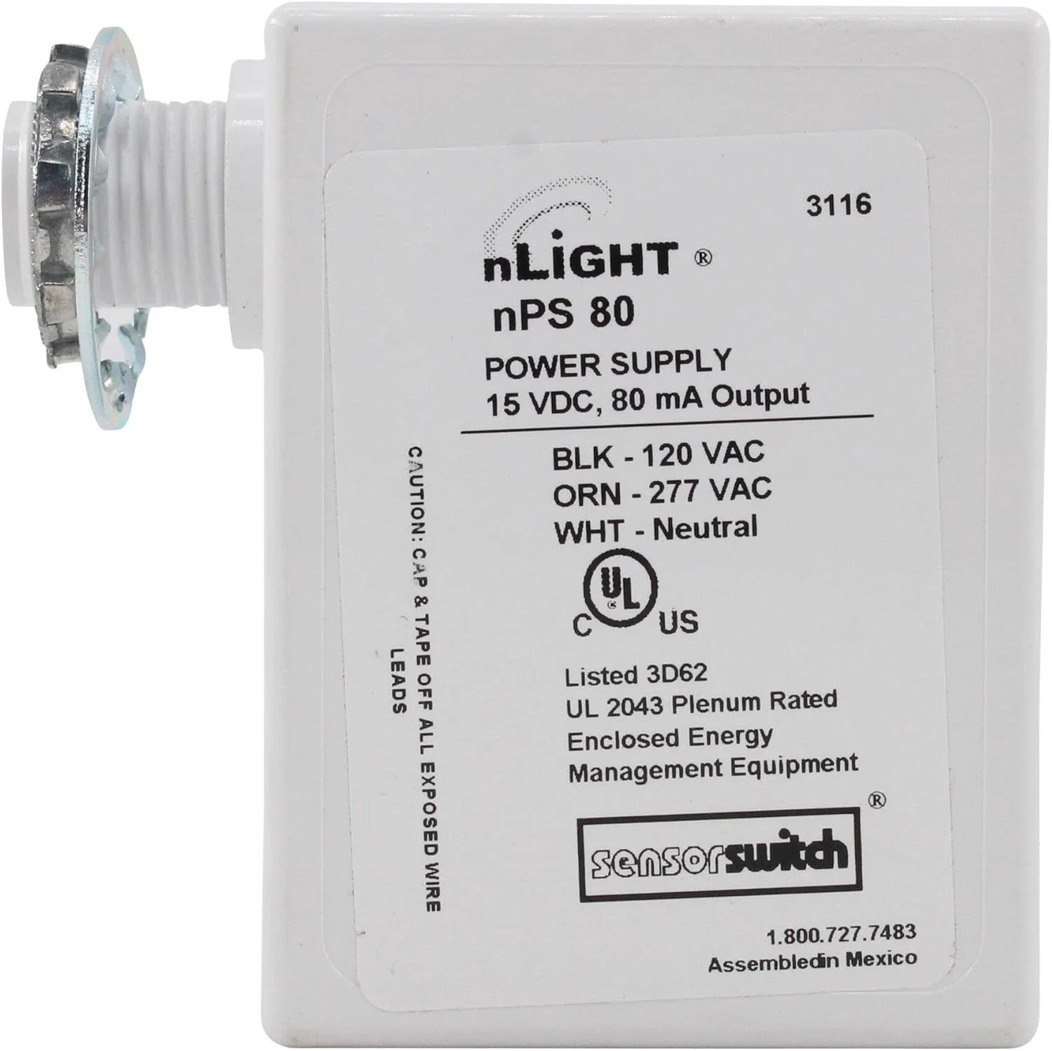 ACUITY CONTROLS NPS80 POWER SUPPLY 120/277 VOLT