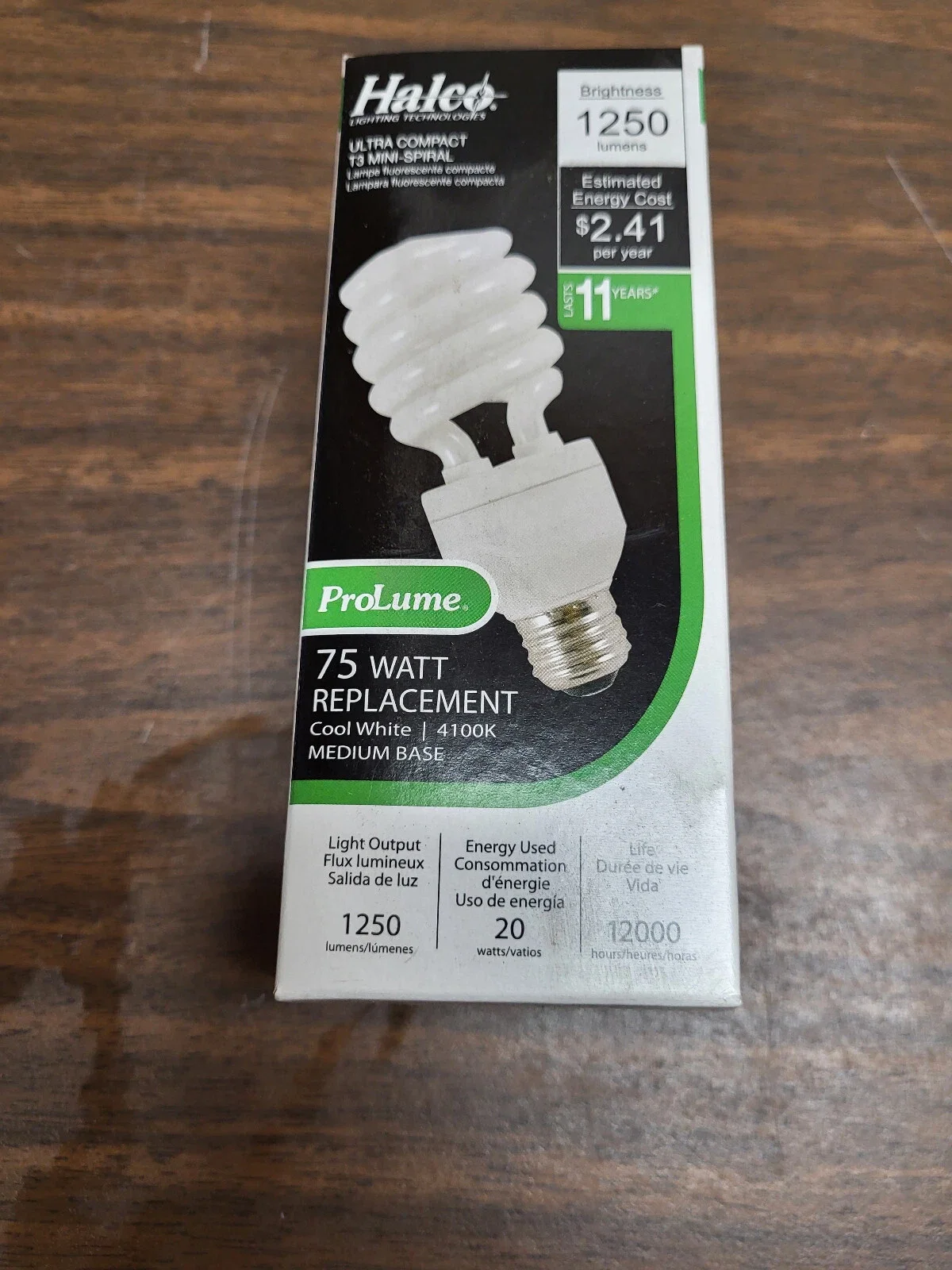 HALCO 109263 CFL20/41 20W 120V 4100K T3 MINI SPIRAL MED BASE