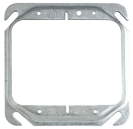 BOWERS 404B OR EQUAL 4 INCH SQUARE 2 GANG PLASTER RING 1/4 RISER LOT OF 25