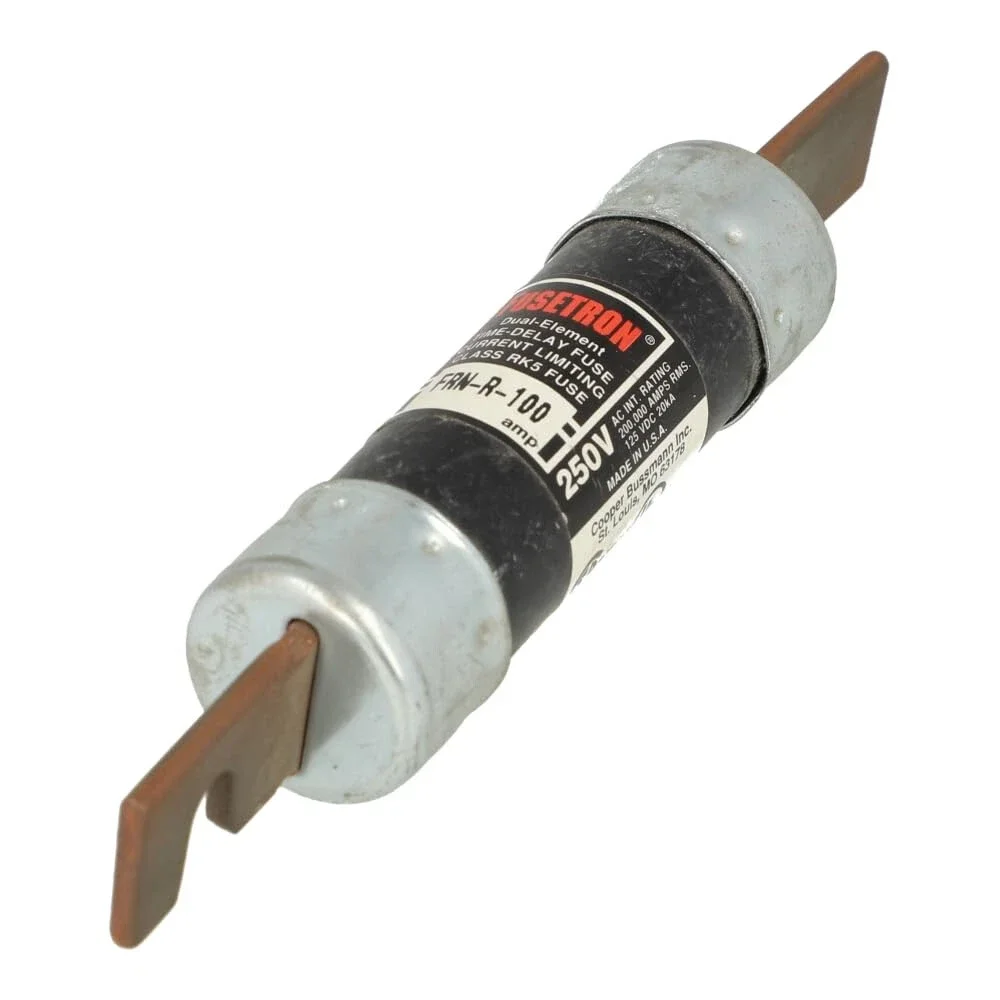 BUSSMAN FRN-R-100 DUAL ELEMENT TIME DELAY 100 AMP 250 VOLT FUSETRON