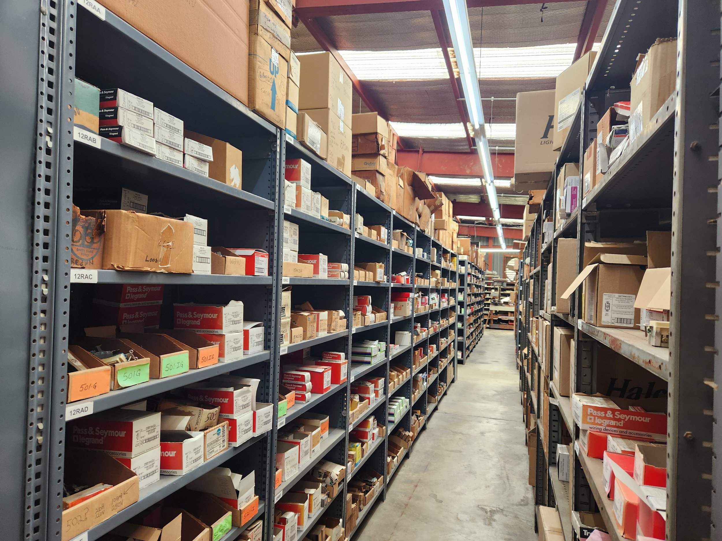 Breakers, fuses, relays and switches.