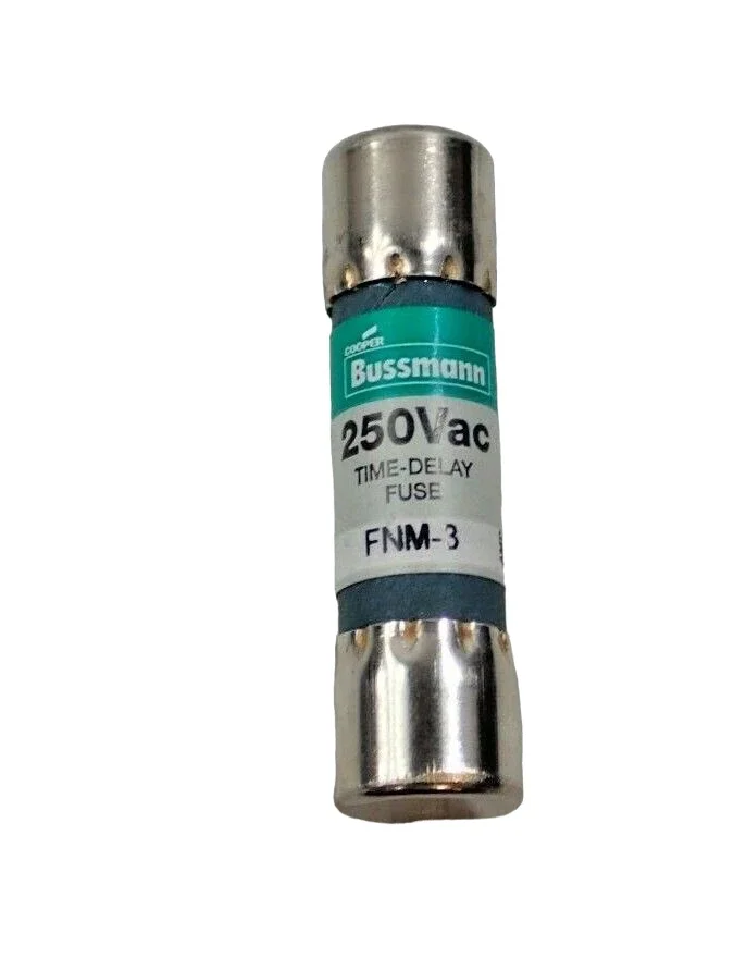 BUSSMAN FNM-3 OR EQUAL TIME DELAY FUSE 250 VAC 3 AMP LOT OF 5