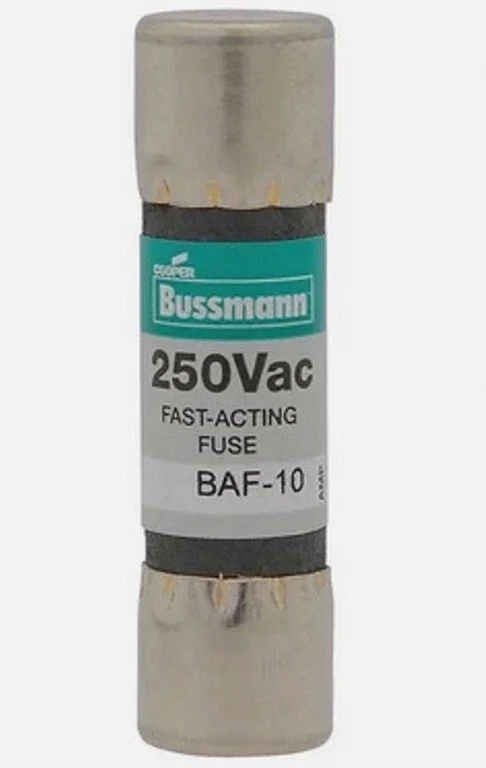 BUSSMAN BAF-10 FAST ACTING 10 AMP 250 VOLT 1.5" X.41" X .41" FUSE LOT OF 5