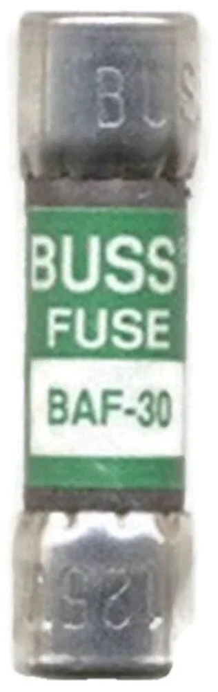 BUSSMAN BAF-30 FAST ACTING 30 AMP 125 VOLT 1.5" X.41" X .41" FUSE LOT OF 5