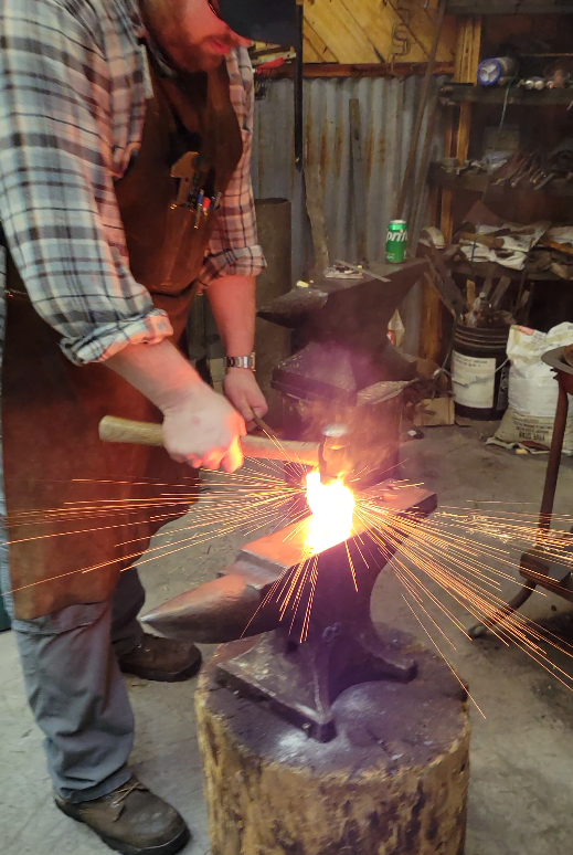 First damascus forge weld