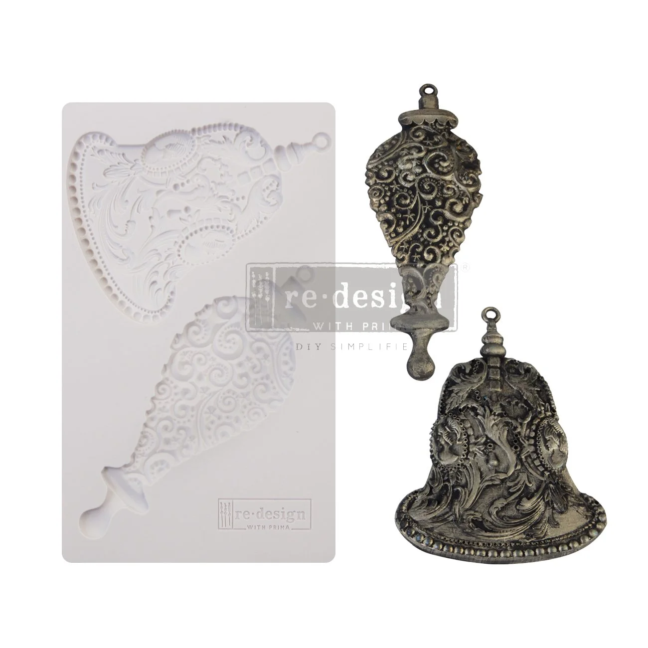 Redesign Decor Moulds® – Silver Bells – 5″x8″, 8mm thickness