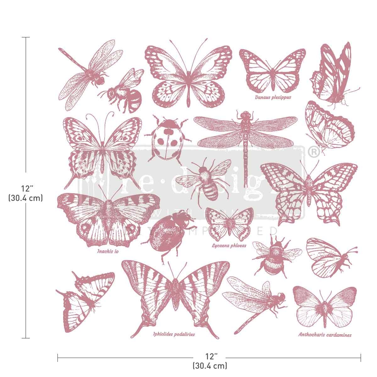 CLEARLY-ALIGNED DÉCOR STAMPS – Monarch Collection – 12×12 clear cling