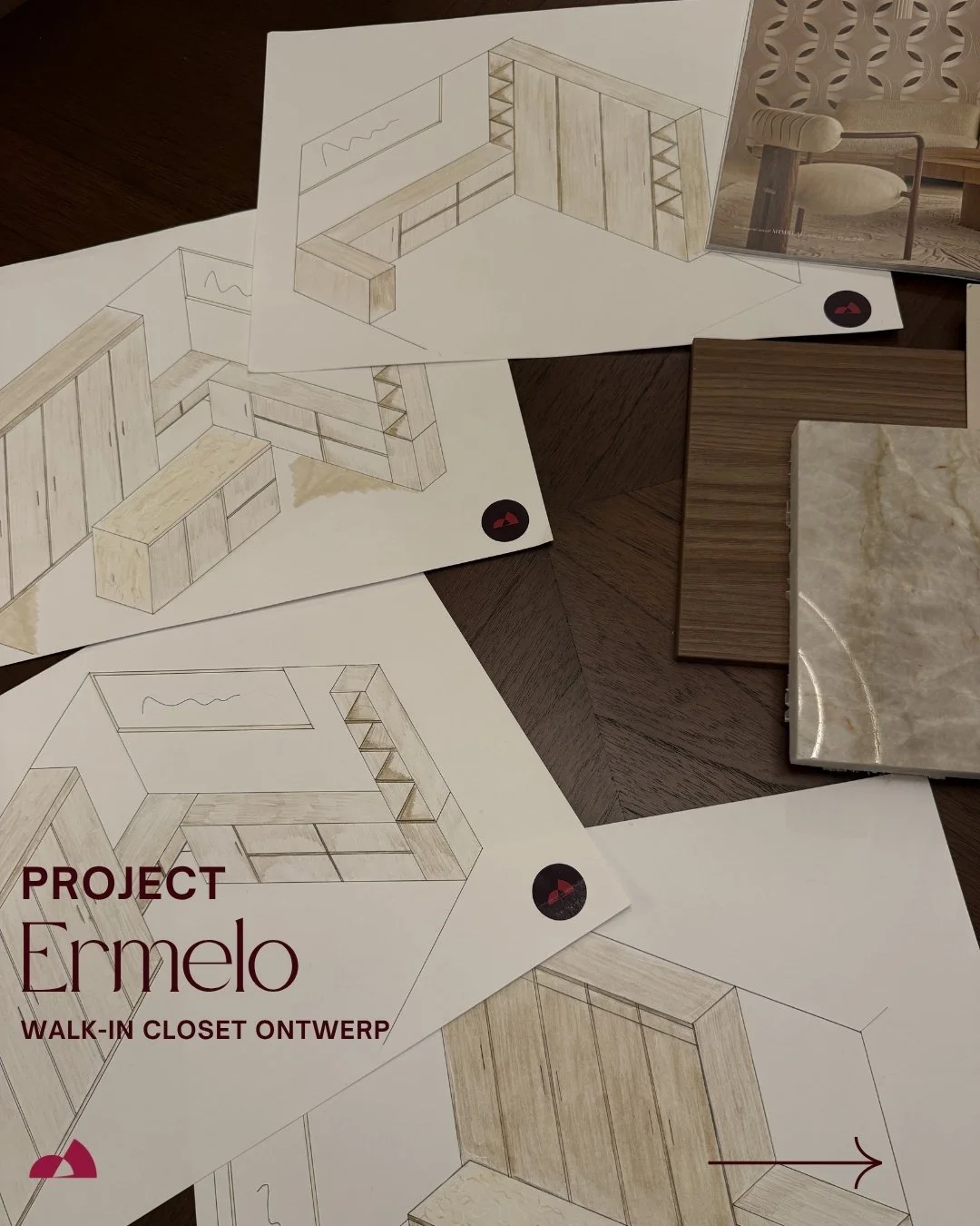 Walk-in closet ontwerp - Project Ermelo