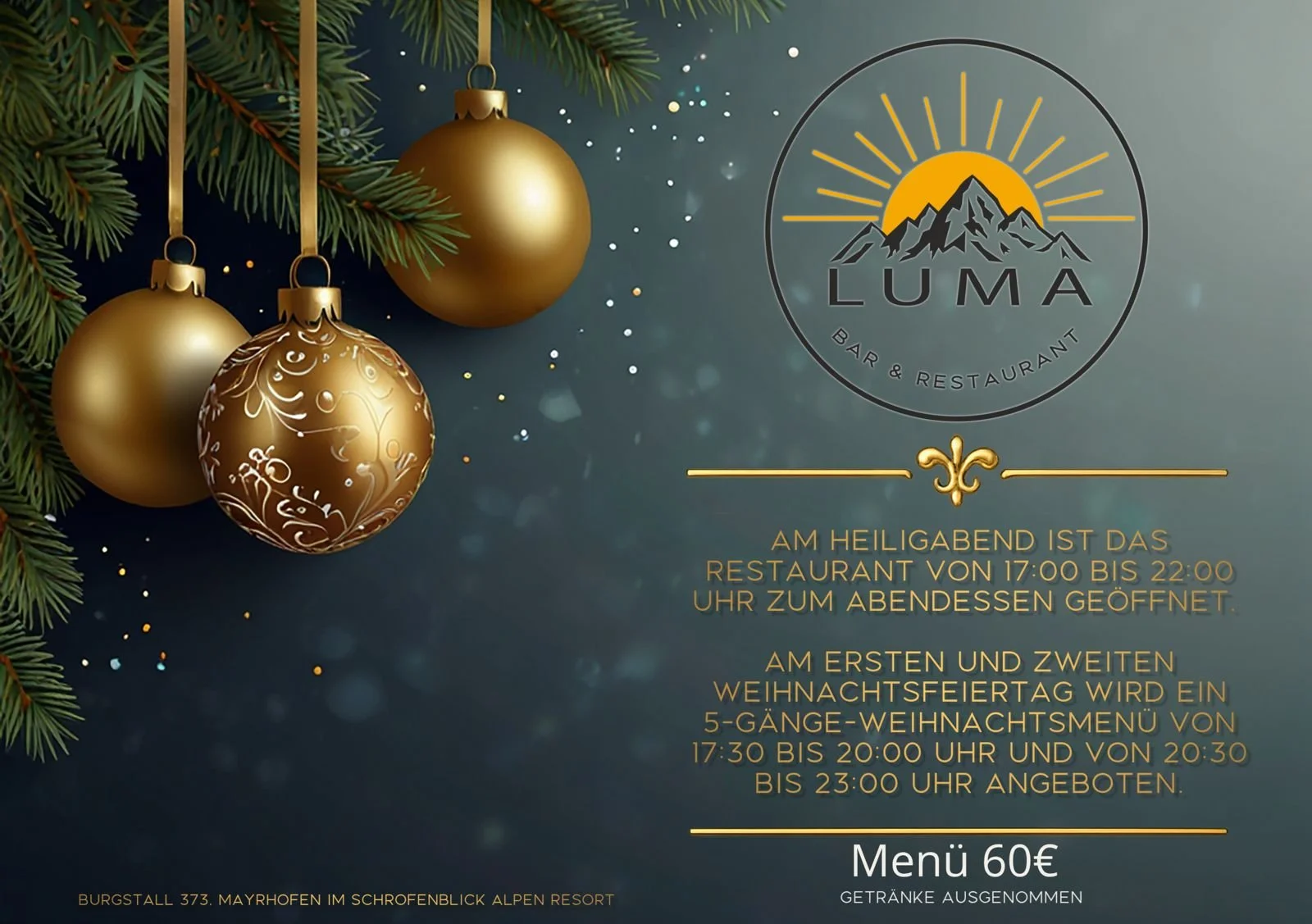 Weihnachts-Dinner LUMA