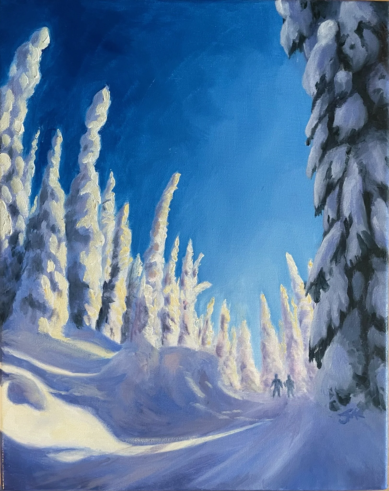 Shadows in the Ghost Trees, Sovereign Lake ,
Silver Star Provincial Park, British Columbia
11x14” Oil on Canvas SOLD