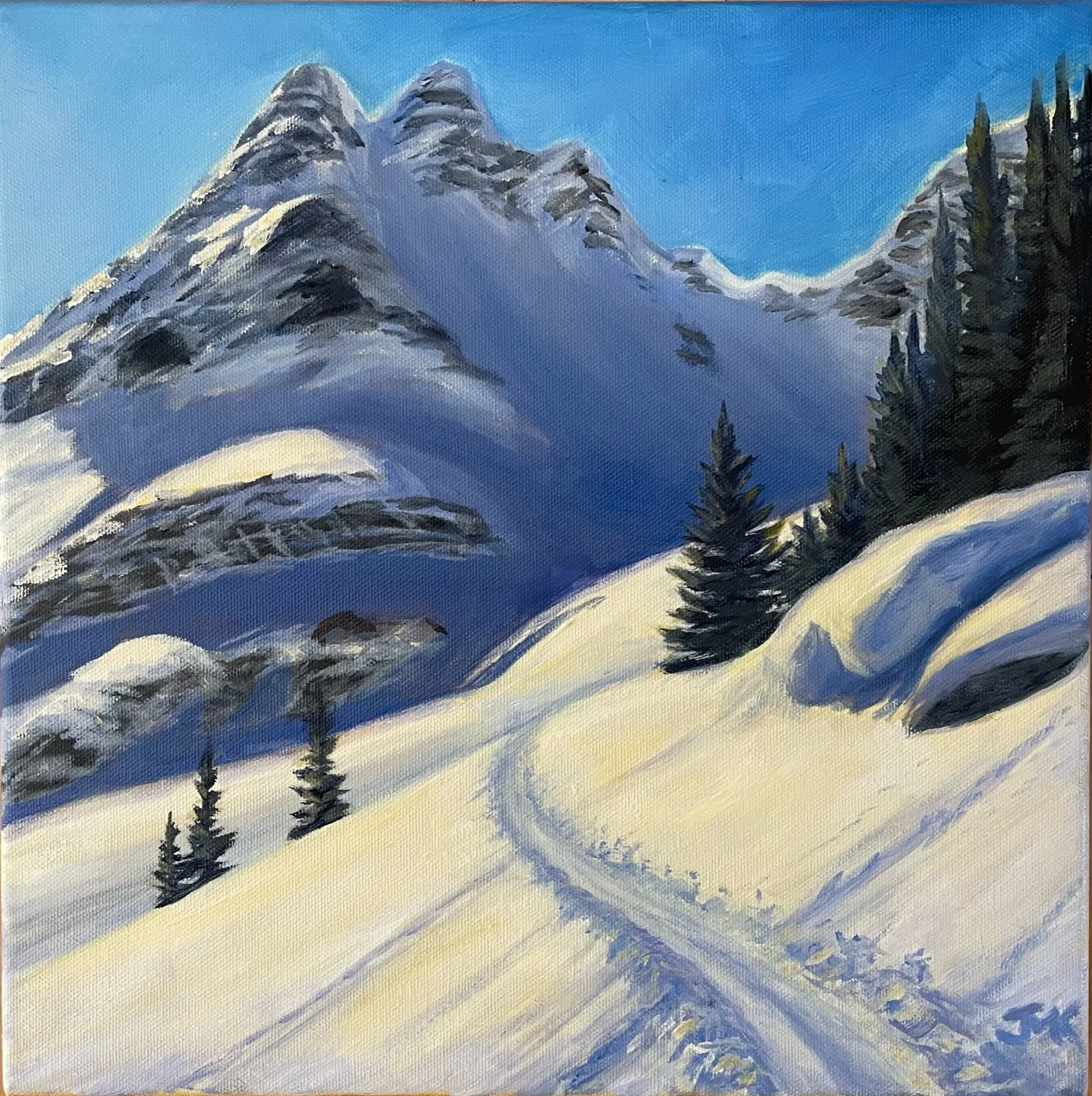 Heading Back to the Lodge - Talus Lodge, Canadian Rockies
Oil on Canvas 12x12” Available $325