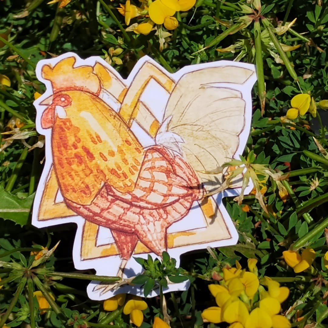 Roosters of Ragnarok Stickers! Available on my Etsy:3 Get a 15% discount when you buy all three! 

Did you know? The arrival of the end times in Norse mythology is heralded by three roosters; Gullenkambi, the golden rooster of Valhalla, Fjallar, the 