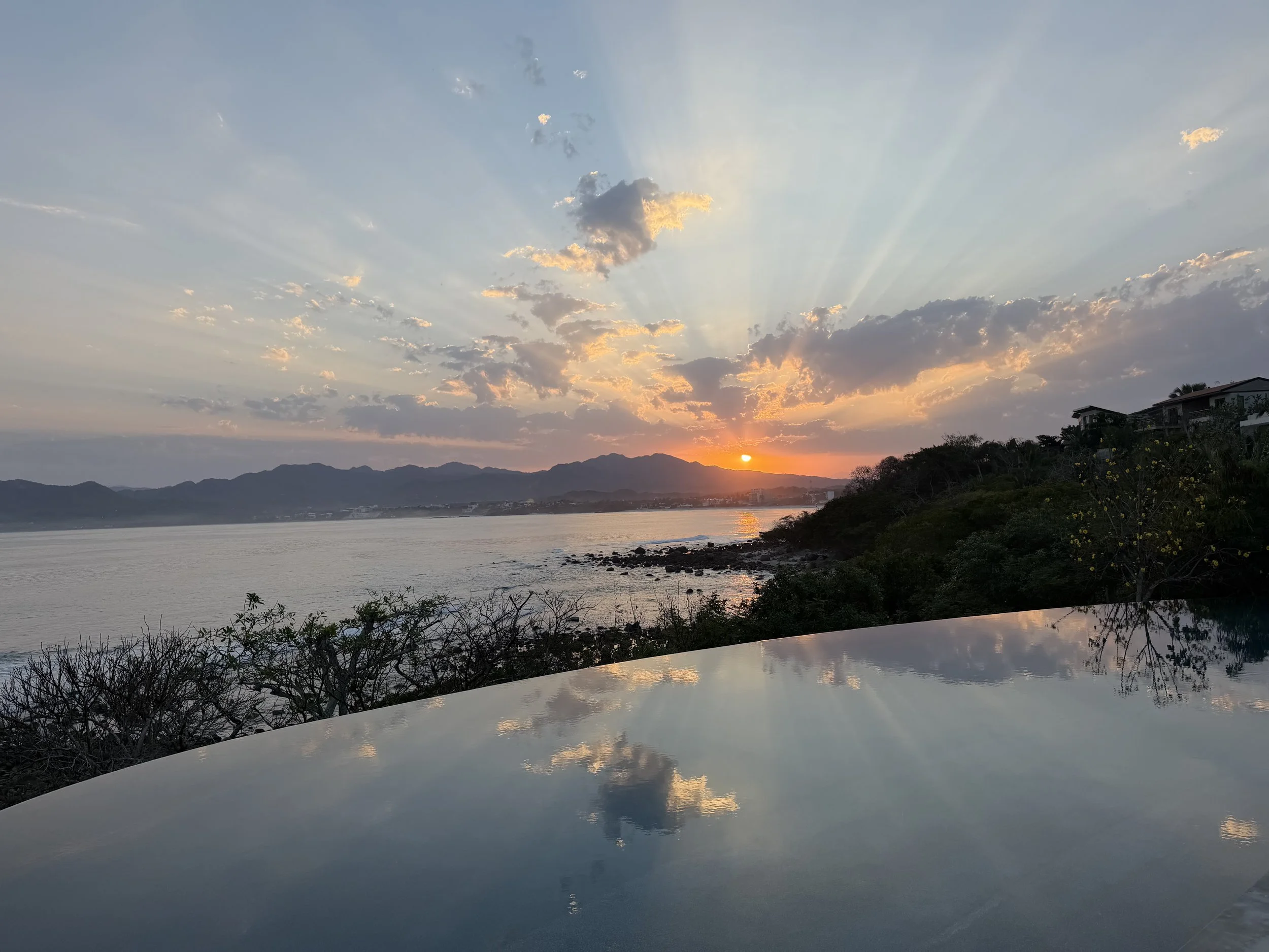 Sunrise and reflections