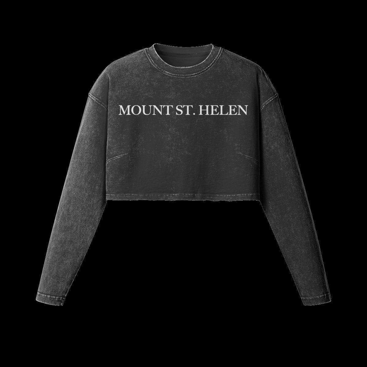 MSH WASHED LONG SLEEVE CROP TOP