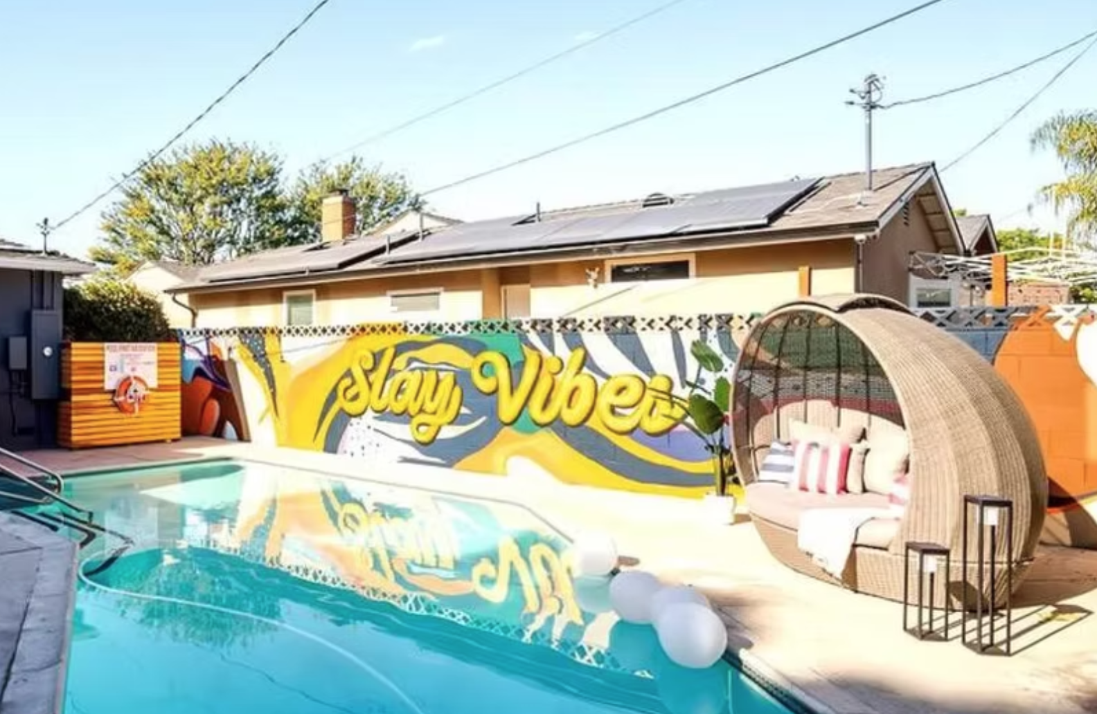 Airbnb Poolside Mural